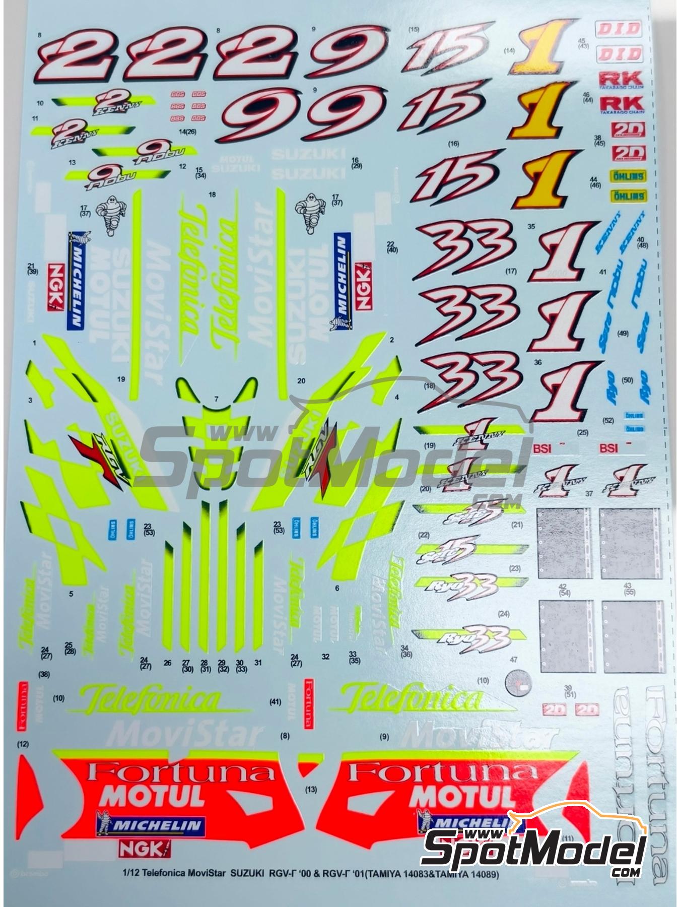 Khaled Models MS024: Marking / livery 1/12 scale - Suzuki RGV